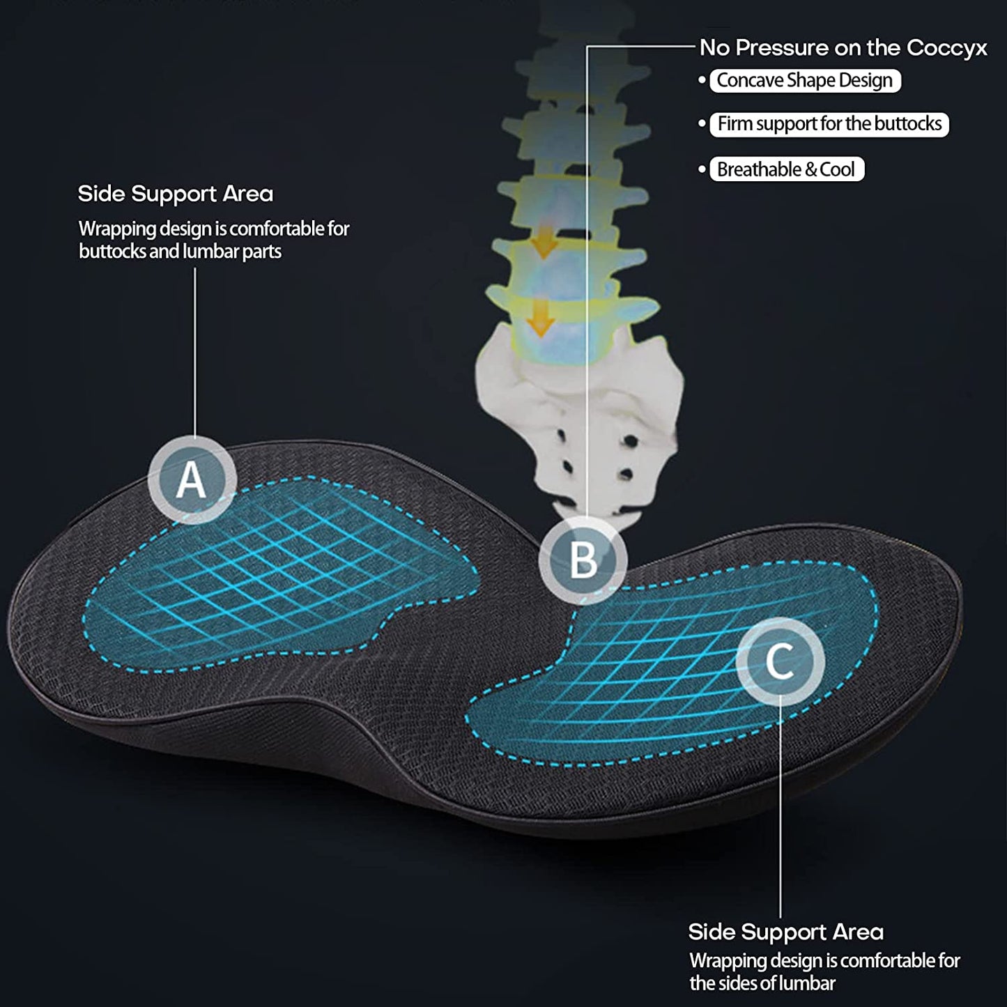 Comfortable Car Seat Pad for Back Support