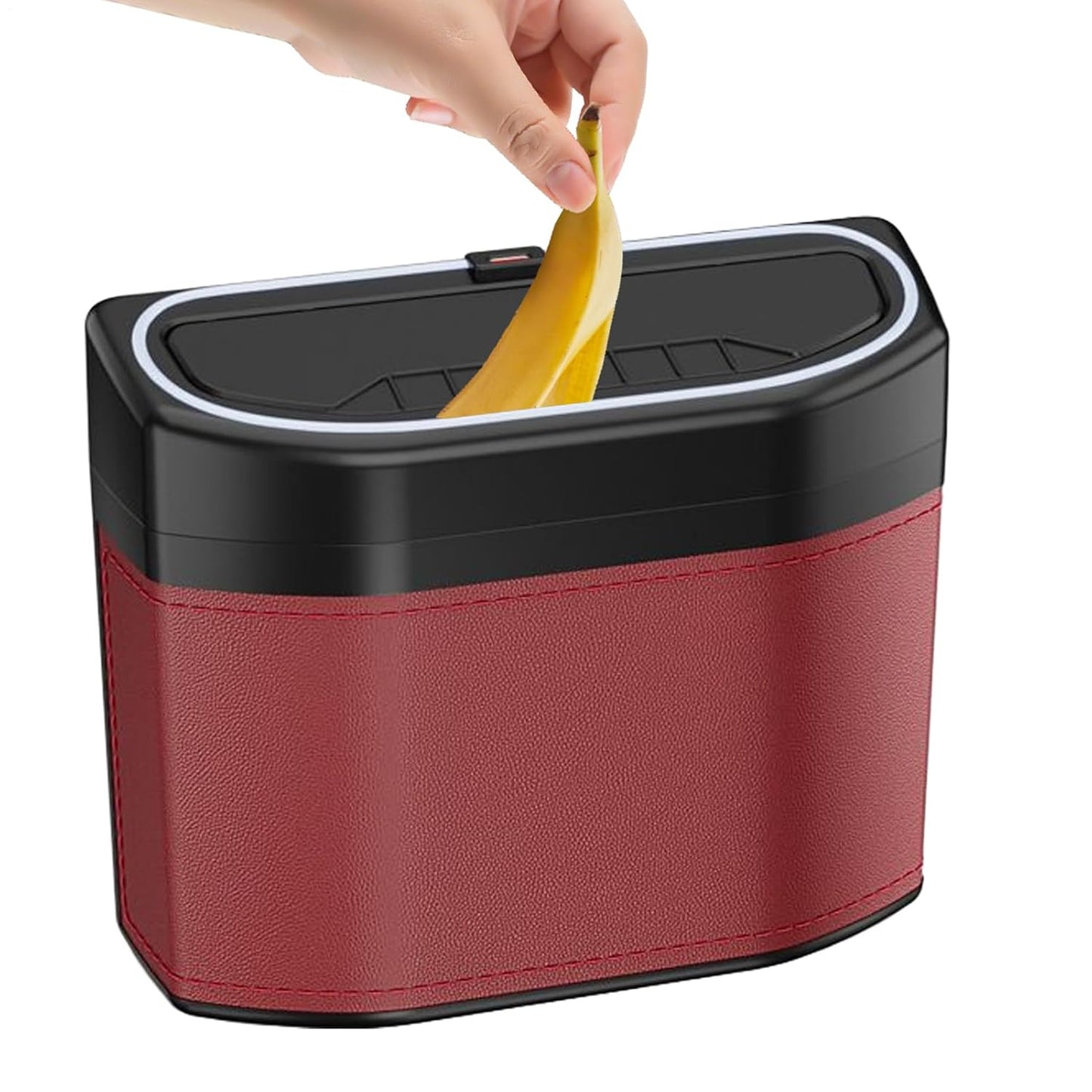 Odor-Proof Car Waste Bin with LED Light - Cofik