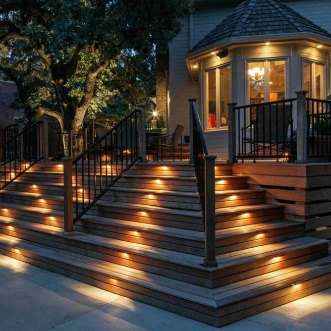 Outdoor Waterproof Solar Powered Step Lamp