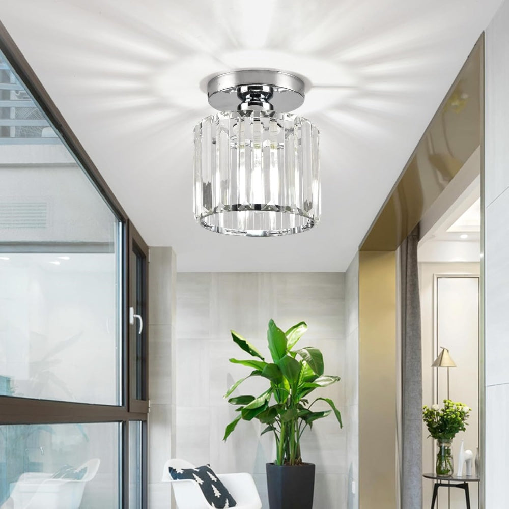 Luxury Glass Semi Flush Ceiling Light