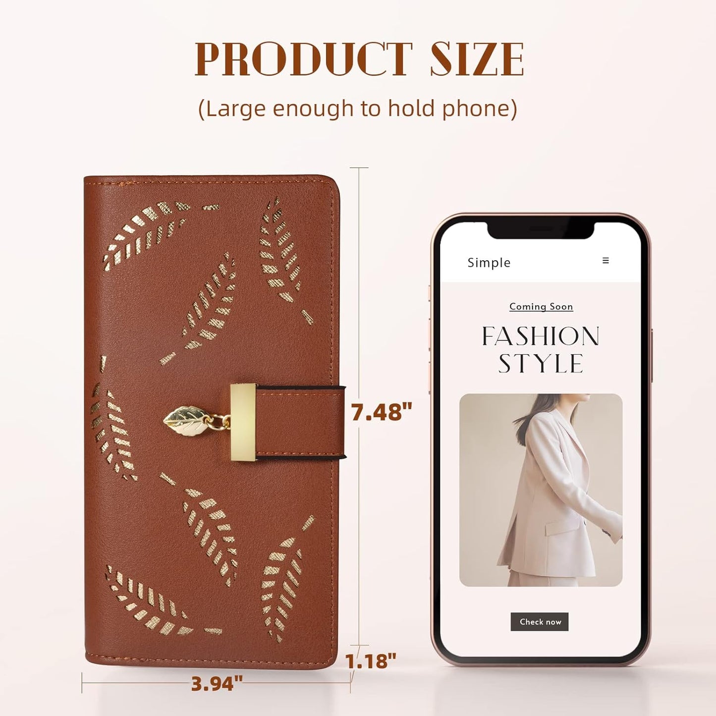 Fashionable Ladies Leather Purse Wallet