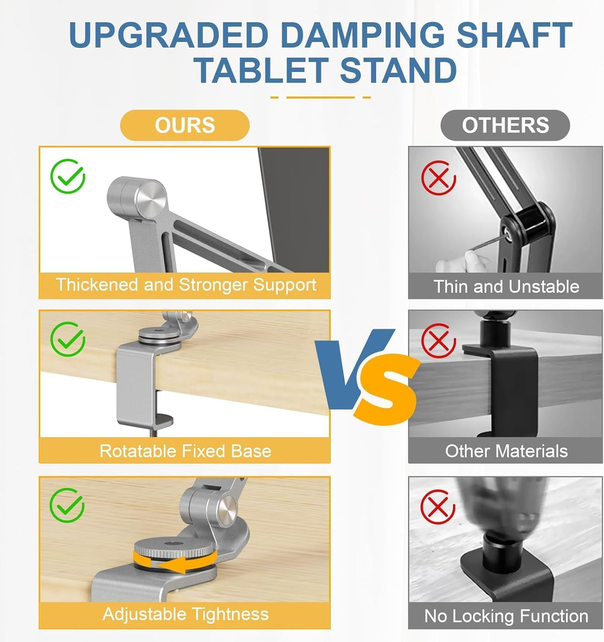 Portable Folding Tablet Stand with 360° Swivel