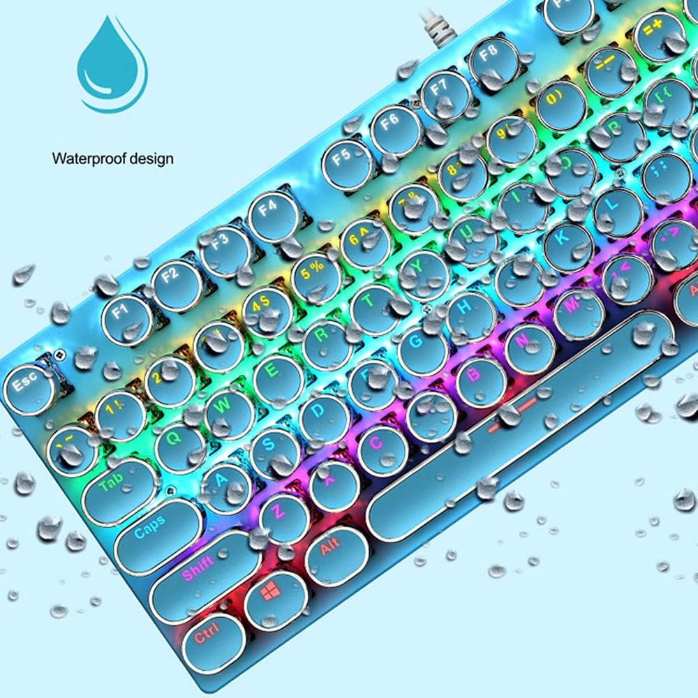 Pro Gamer Keyboard RGB LED Blue Mechanical Keys