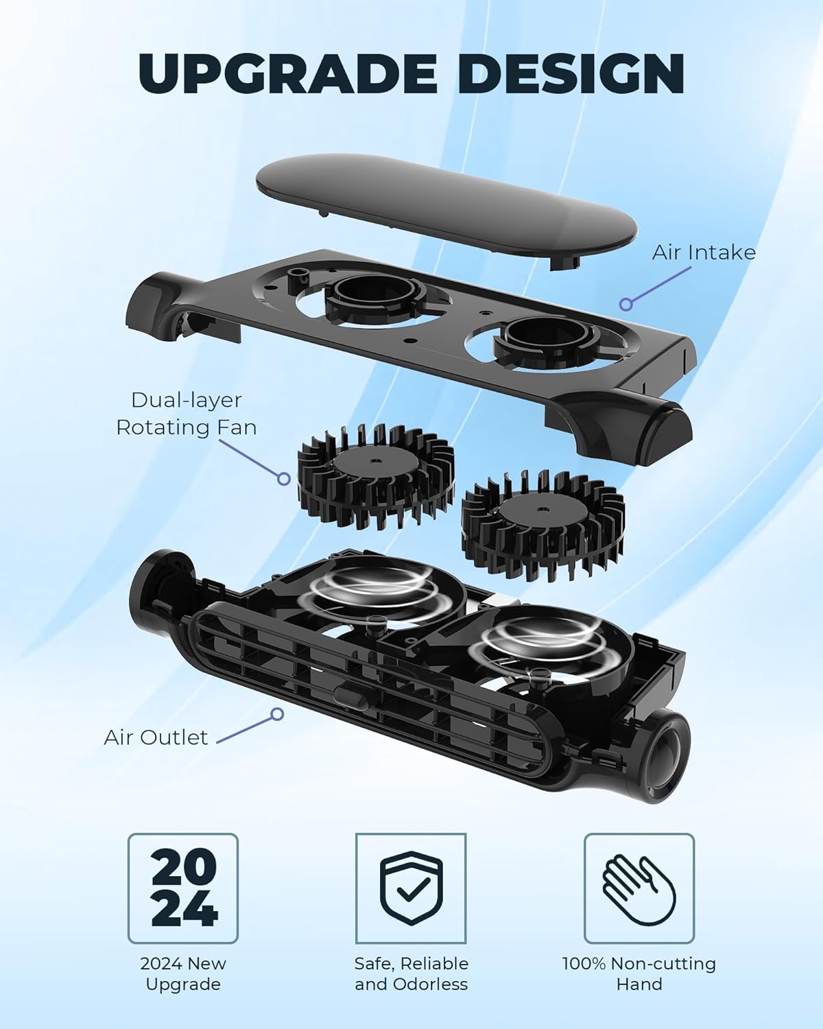 Compact USB Car Air Cooler Fan with Free Extra