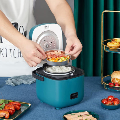 Small Electric Rice Cooker with Steamer and Easy Control