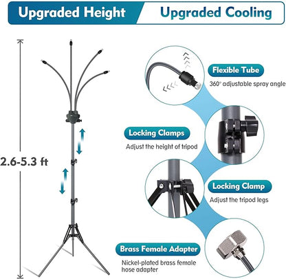 Portable Outdoor Misting Fan System for Patios
