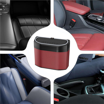 Odor-Proof Car Waste Bin with LED Light