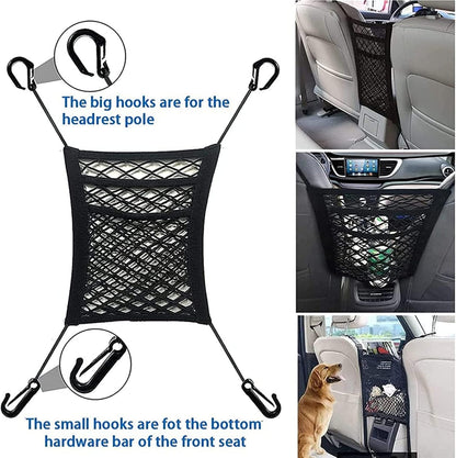 Universal Car Seat Organizer & Pet Net Barrier
