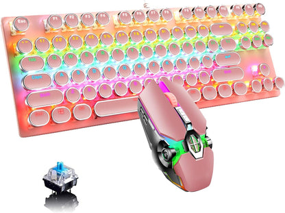 Pro Gamer Keyboard RGB LED Blue Mechanical Keys