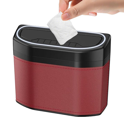 Odor-Proof Car Waste Bin with LED Light