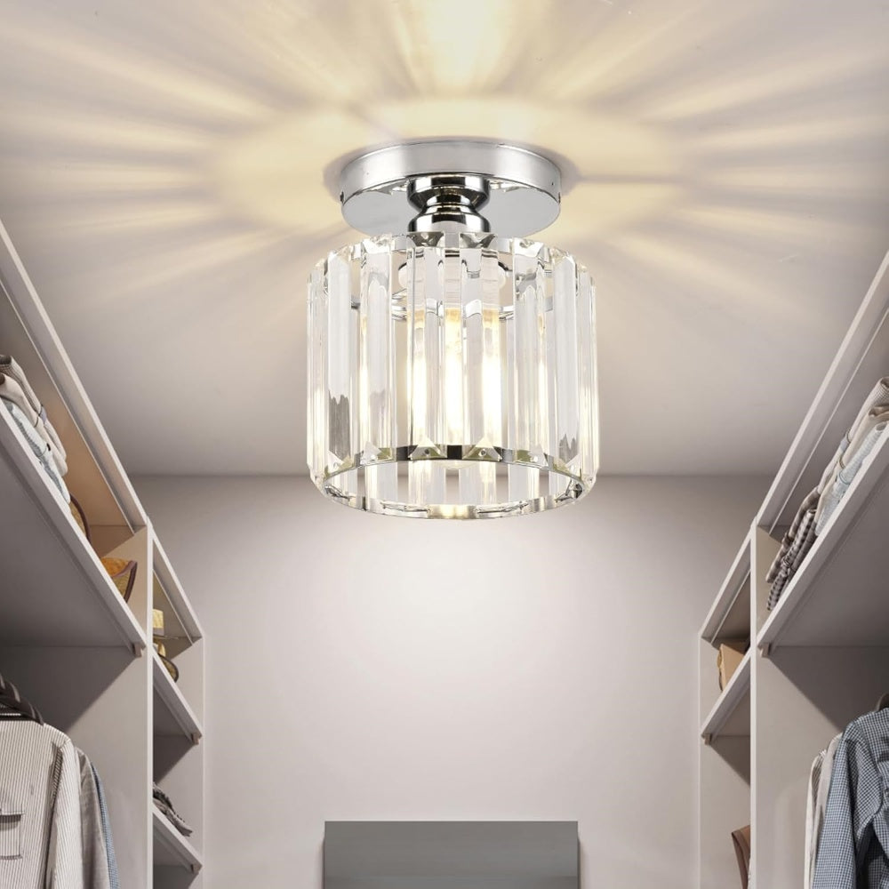 Luxury Glass Semi Flush Ceiling Light