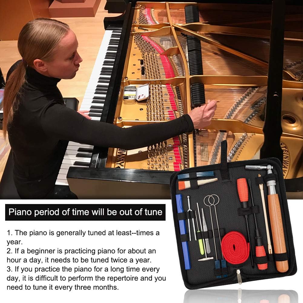 Deluxe 16-Piece Piano Tuner Tool Set with Case