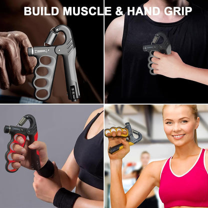 Compact Hand Grip Exerciser with Counter and Non Slip Grip - Cofik