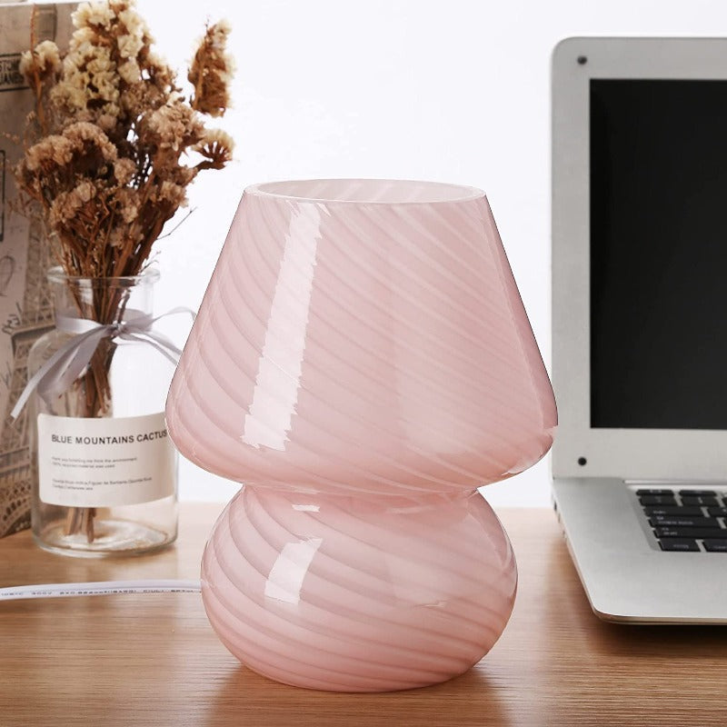 Elegant Glass Table Lamp Mushroom Shape