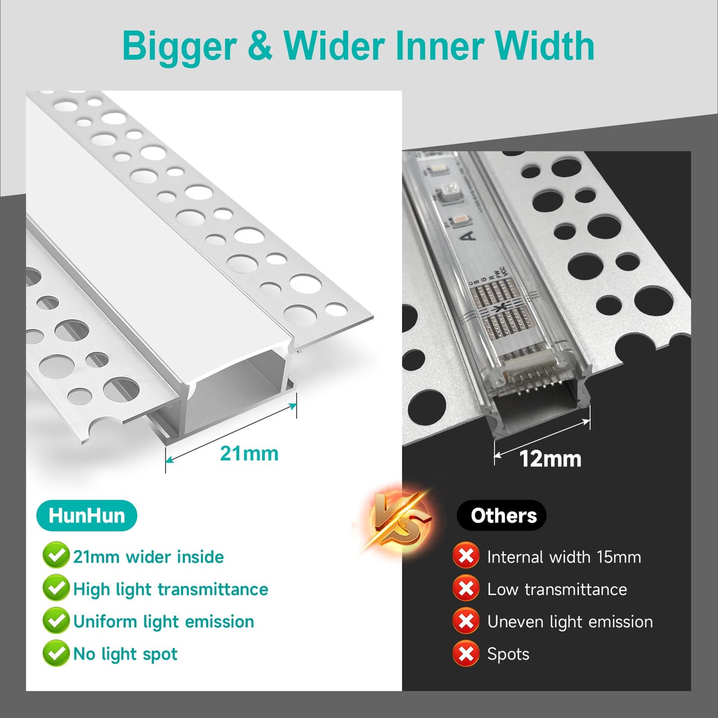 Bright White LED Strip Lighting Kit - 10 Piece Set