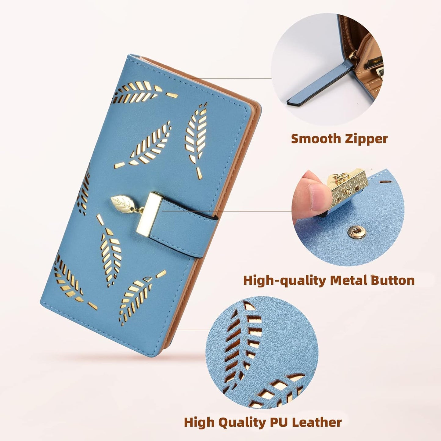 Fashionable Ladies Leather Purse Wallet