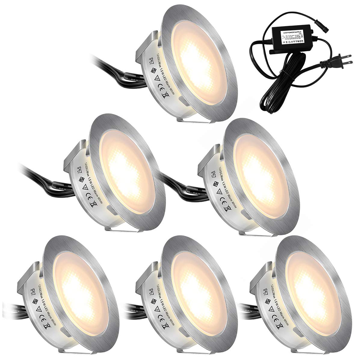 Outdoor Solar Deck Lights – Weatherproof – 6 Pack - Cofik
