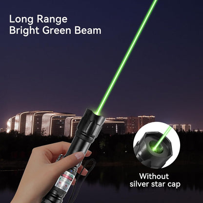 Bright Rechargeable LED Green Flashlight Torch
