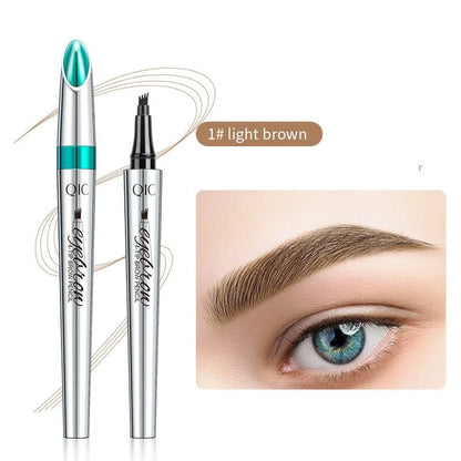 Easy Use Waterproof Brow Pen 4 Tip Tattoo Eyebrow Pencil