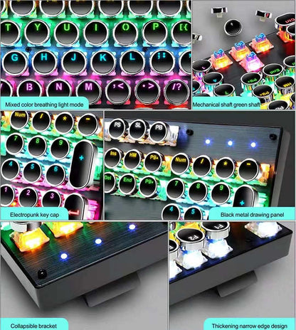Pro Gamer Keyboard RGB LED Blue Mechanical Keys