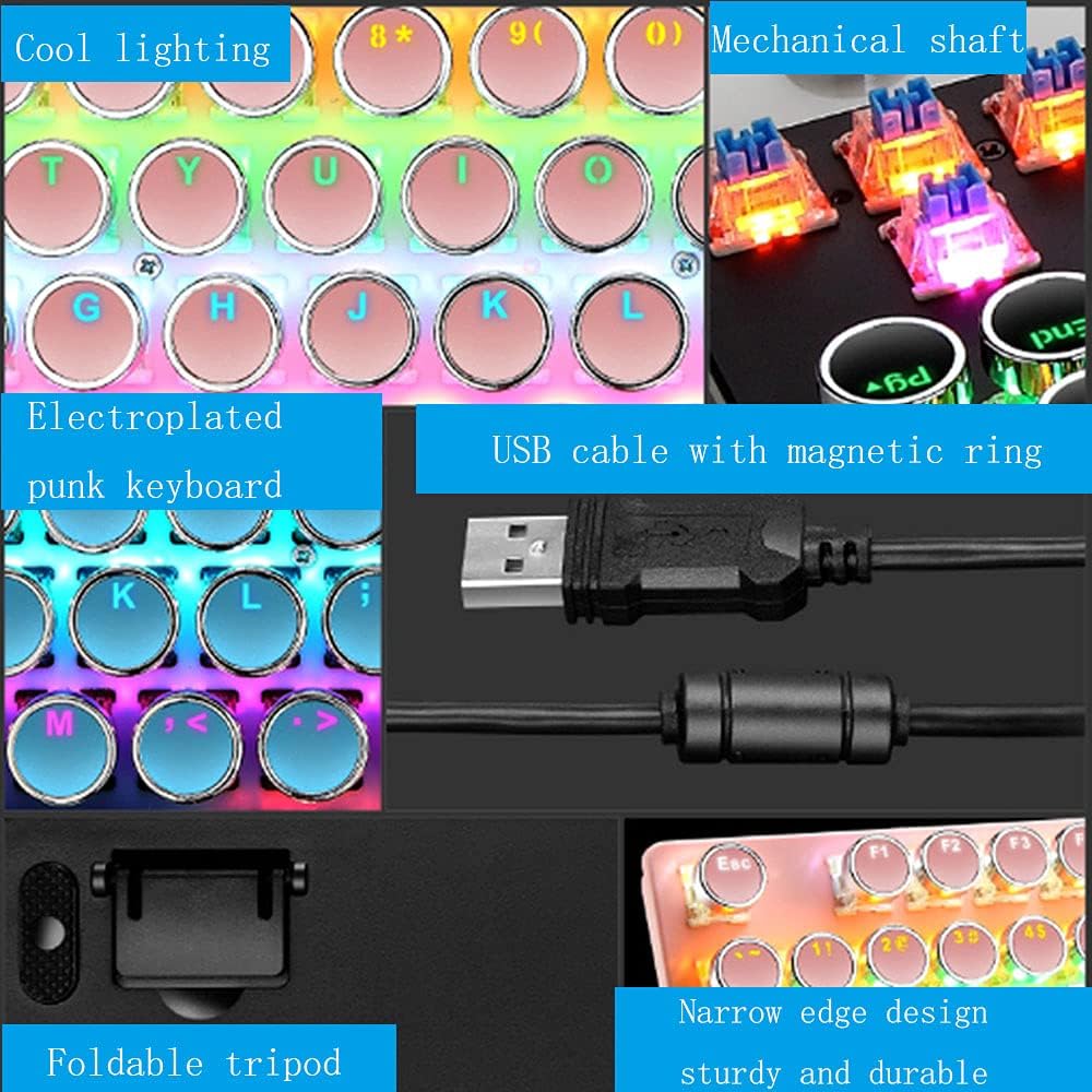 Pro Gamer Keyboard RGB LED Blue Mechanical Keys