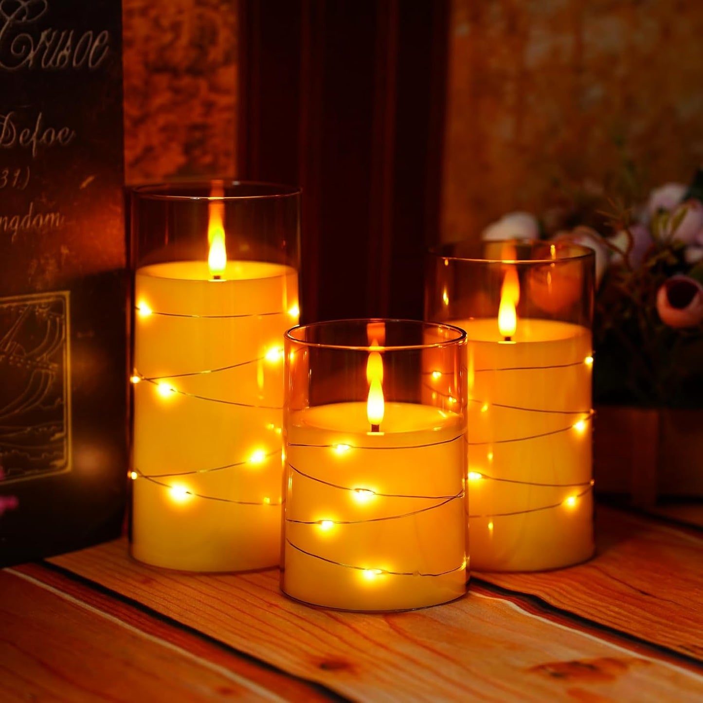 Warm White Battery Operated Candle Set