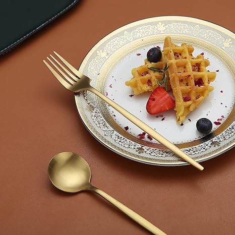 Premium Metal 20pc Cutlery Set Titanium Stainless Steel