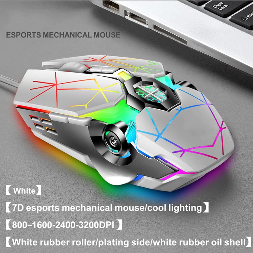 Pro Gamer Keyboard RGB LED Blue Mechanical Keys