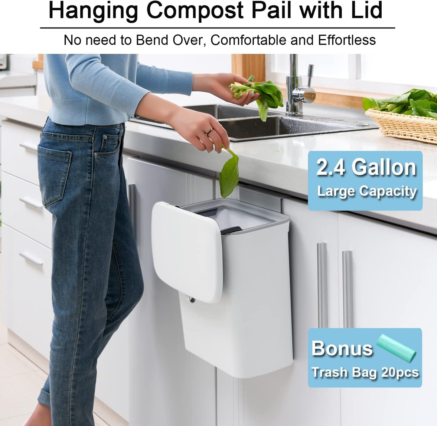 Compact Kitchen Composter Bin For Countertops