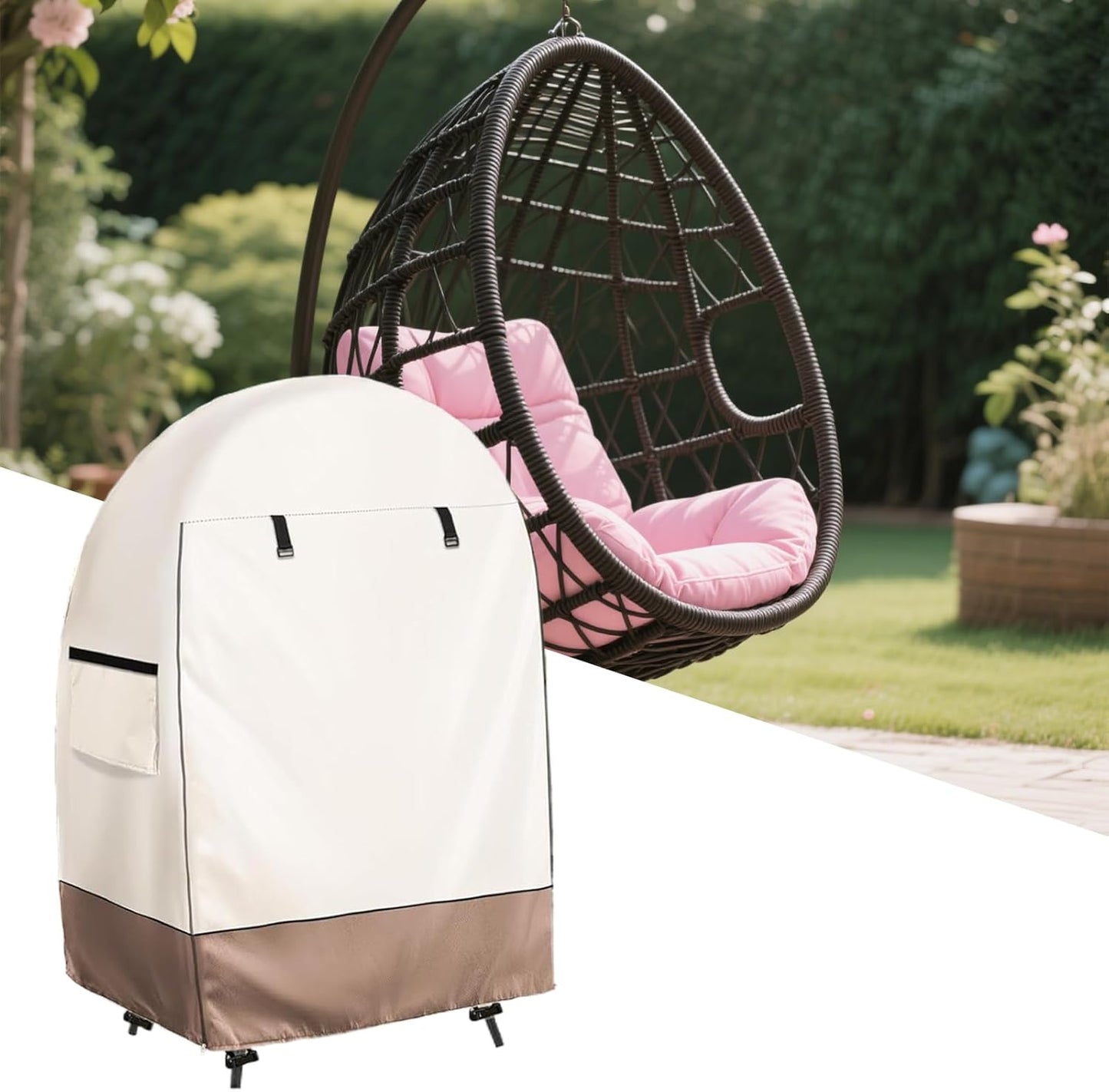 Waterproof Outdoor Chair Cover with Double Zipper