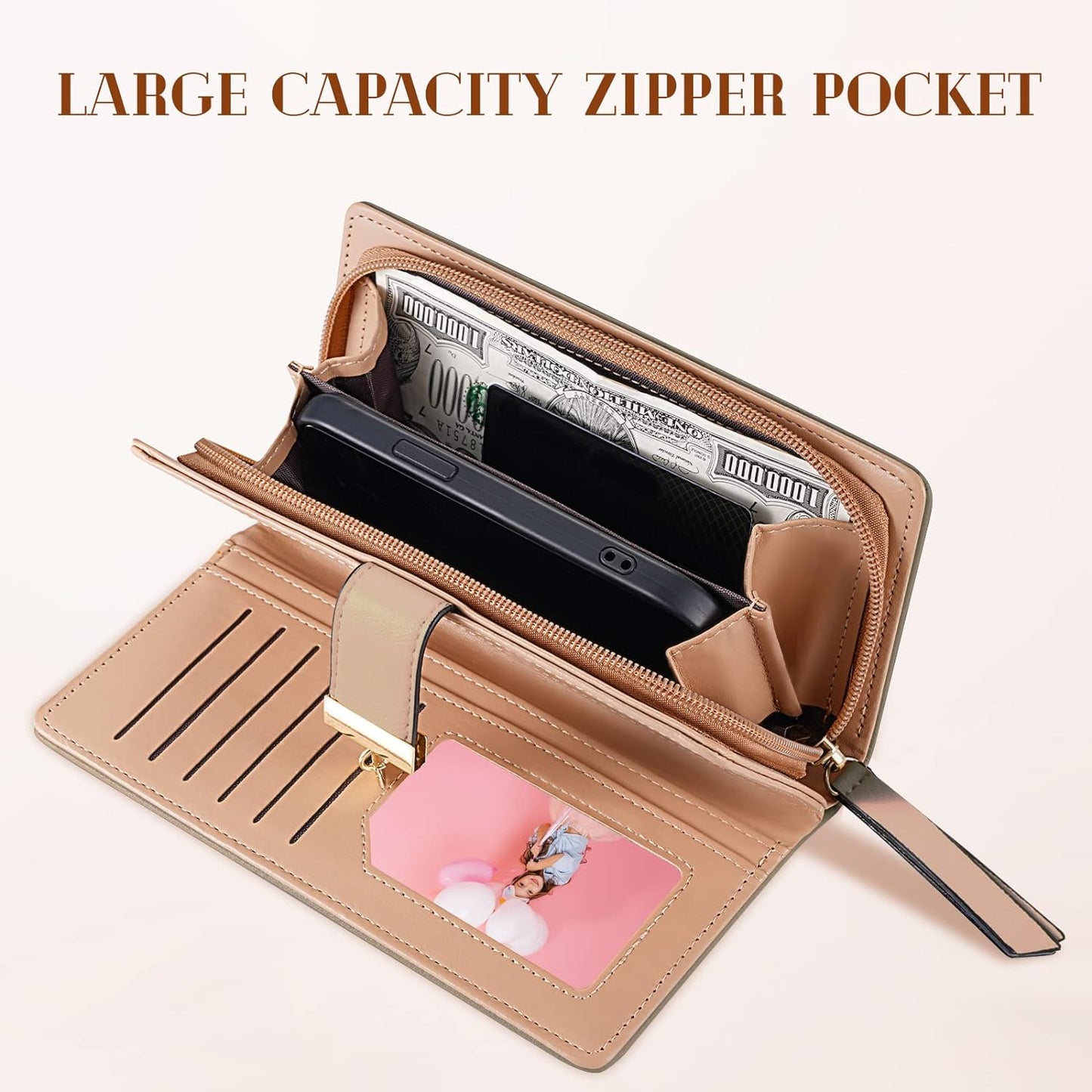 Fashionable Ladies Leather Purse Wallet