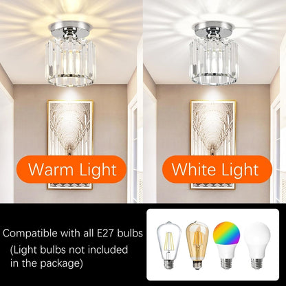 Luxury Glass Semi Flush Ceiling Light