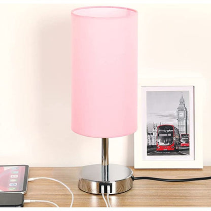 Smart Wooden Bedside Lamp with USB Port