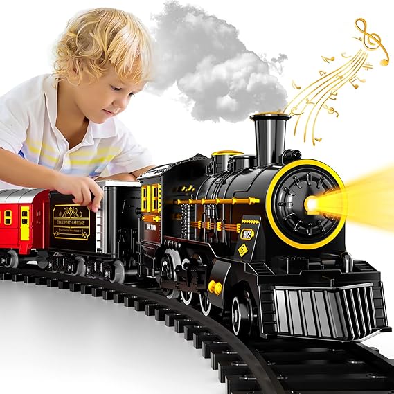 Remote Control Train Set with Realistic Sound Effects - Cofik