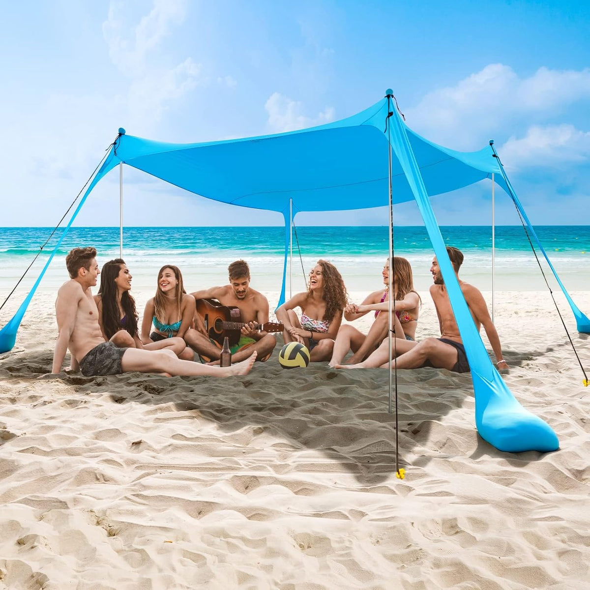 Portable Sun Shelter Beach Tent with Aluminum Frame - Cofik