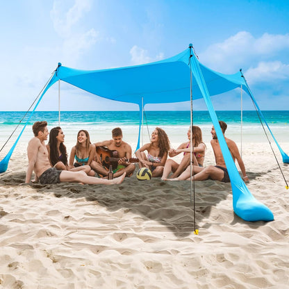 Portable Sun Shelter Beach Tent with Aluminum Frame - Cofik