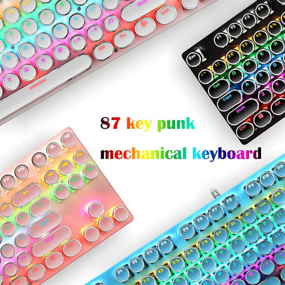 Pro Gamer Keyboard RGB LED Blue Mechanical Keys