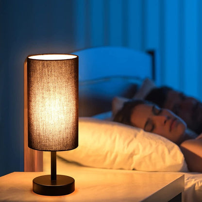Smart Wooden Bedside Lamp with USB Port