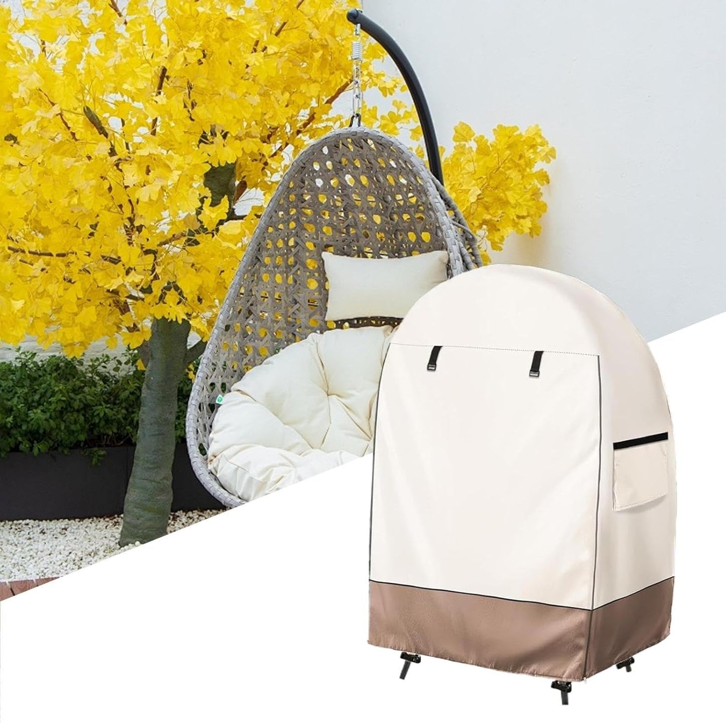 Waterproof Outdoor Chair Cover with Double Zipper