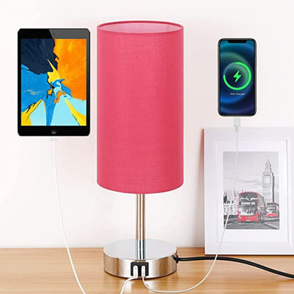 Smart Wooden Bedside Lamp with USB Port