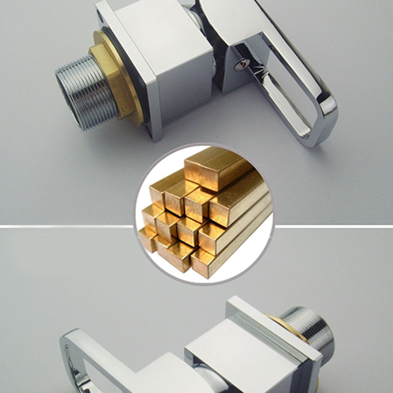 Luxury Gold Roman Tub Faucet with Waterfall Spout