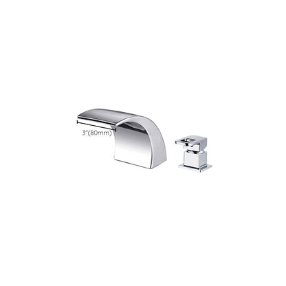 Luxury Gold Roman Tub Faucet with Waterfall Spout