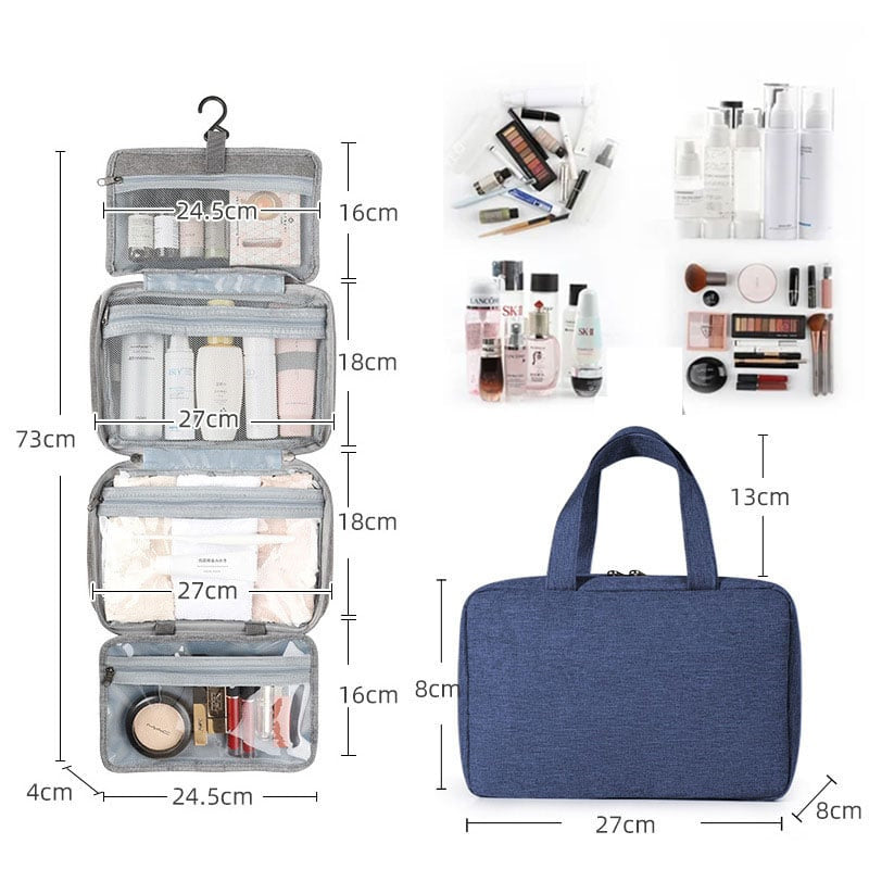 Waterproof Travel Toiletry Bag with Hang Hook
