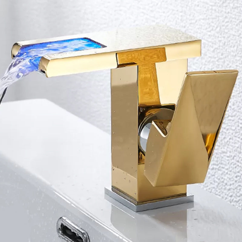 Modern Square LED Bathroom Faucet Mixer Tap