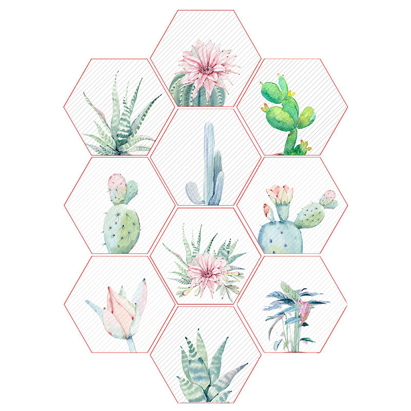 Colorful Hexagon Wall Stickers Removable Tile Decal