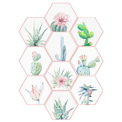 Colorful Hexagon Wall Stickers Removable Tile Decal