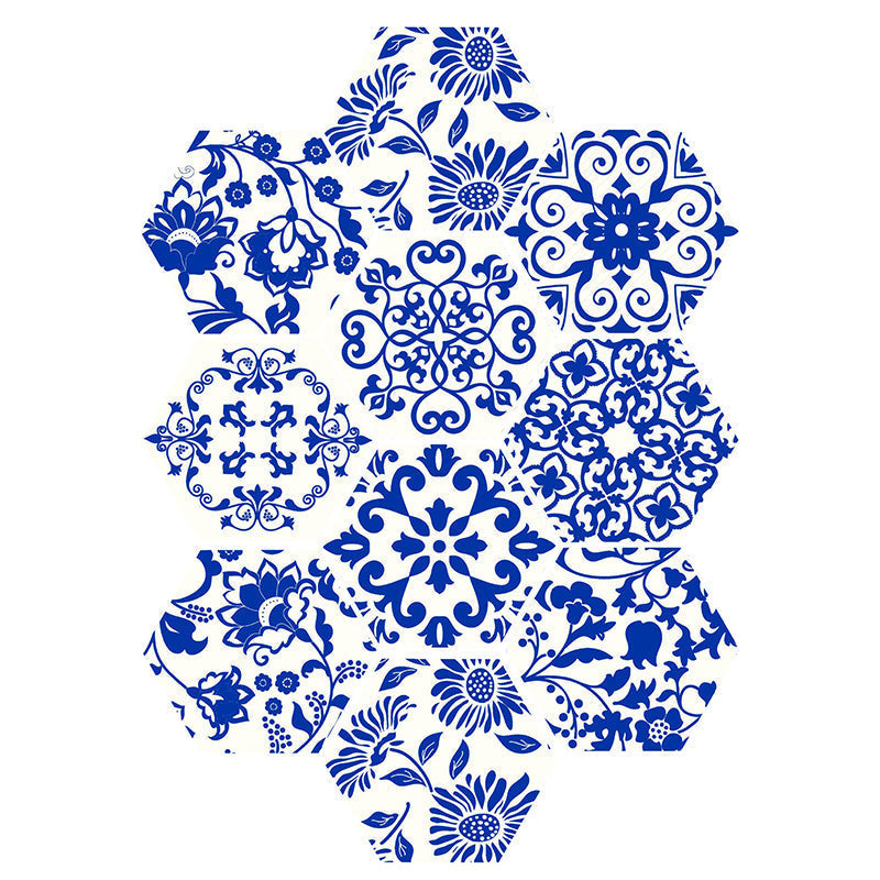 Colorful Hexagon Wall Stickers Removable Tile Decal