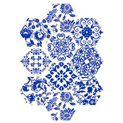 Colorful Hexagon Wall Stickers Removable Tile Decal