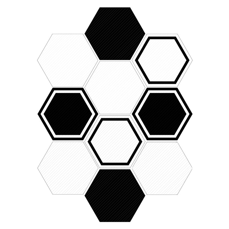 Colorful Hexagon Wall Stickers Removable Tile Decal