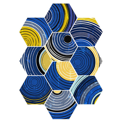 Colorful Hexagon Wall Stickers Removable Tile Decal
